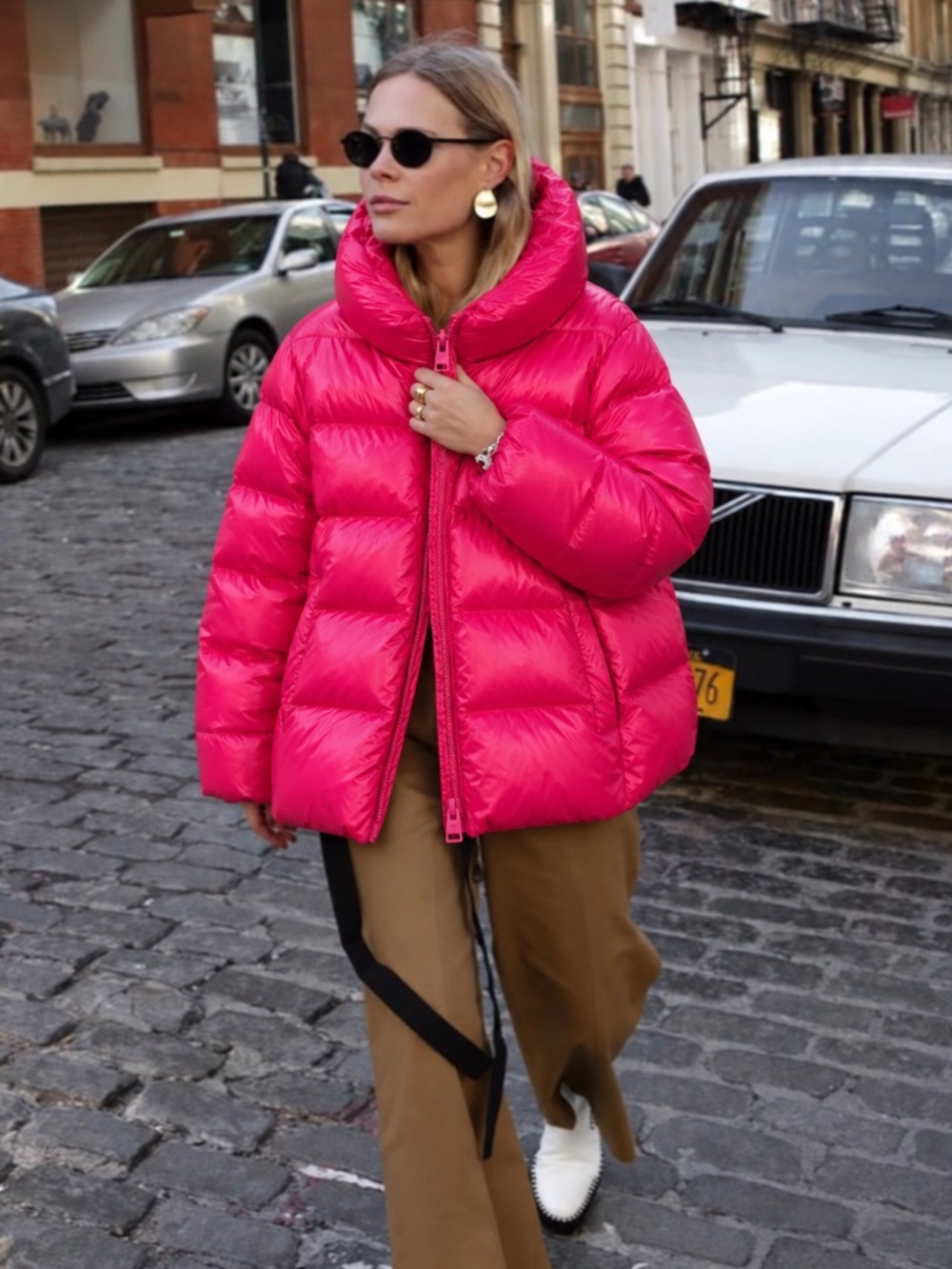 Herno Globe Fuchsia Down Puffer Jacket Size 44